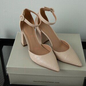 Marc Fisher Nude Block Heels – Size 7.5